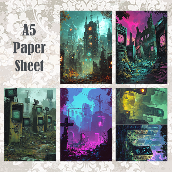 #5A45 POI Print A5 Cardstock Paper Set 10 Pcs