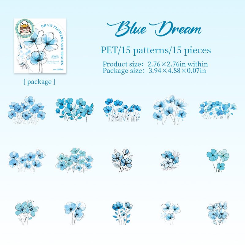 #02513 Draw Flower Series Sticker
