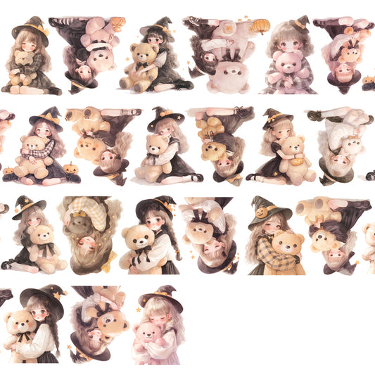 #03261 Customized PET Tape Cute Girl with Doll