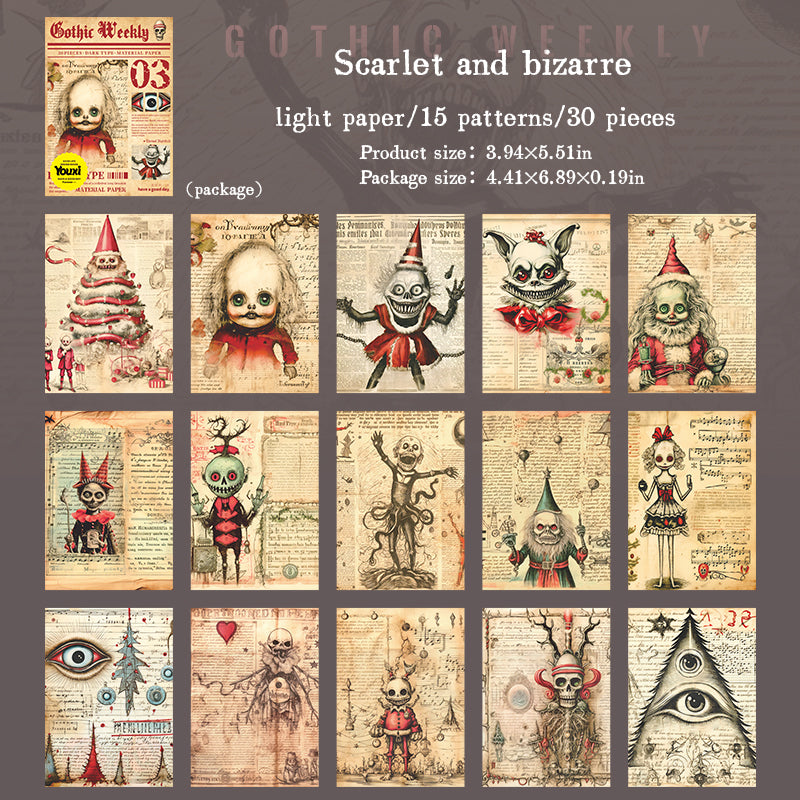 #02562 Gothic Weekly Series Material Paper