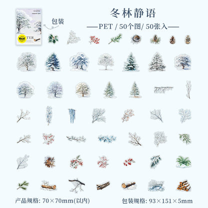 #02880 Tree in Four Seasons Series Sticker
