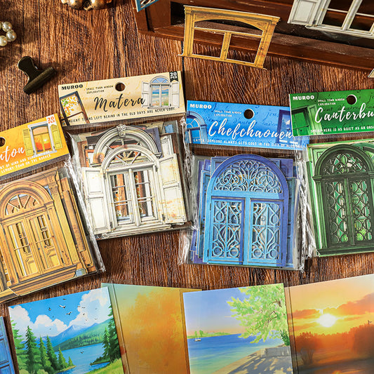 #02091 Windows/Houses Series Sticker and Material Paper