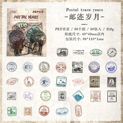 #02702 Vintage Stamp Series Sticker