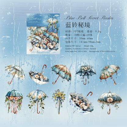 #02250 Flower Umbrella Series Sticker