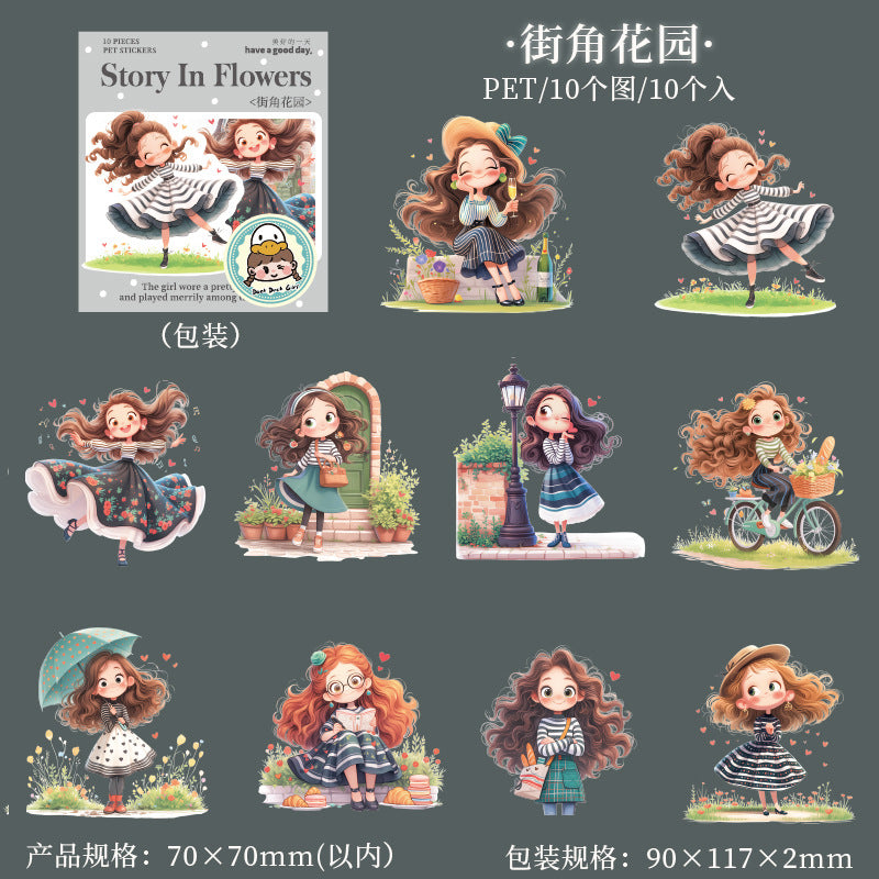 #02447 Story in Flower Series Sticker