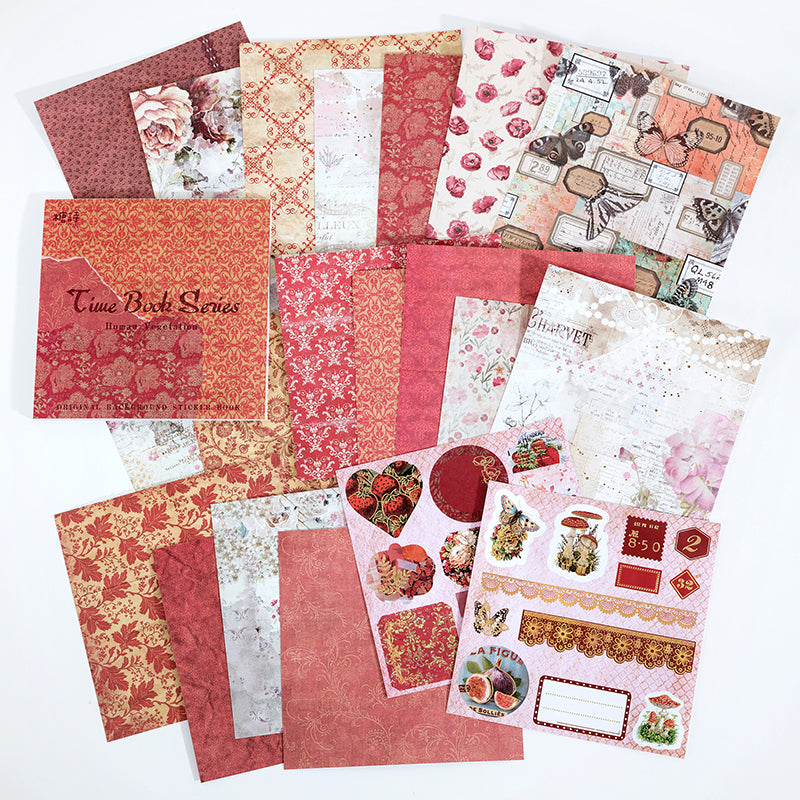 #02314 Retro Backgound Series Material Paper Book