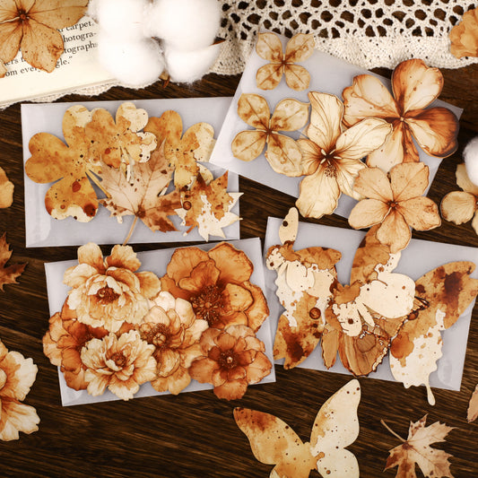 #02452 Retro Flower  Series Sticker