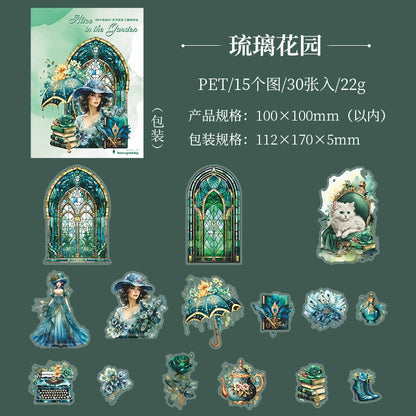 #02749 Alice in the Garden Series Sticker