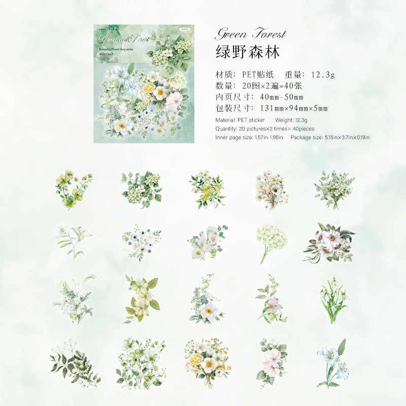 #02418 Romatic Flower Series Sticker