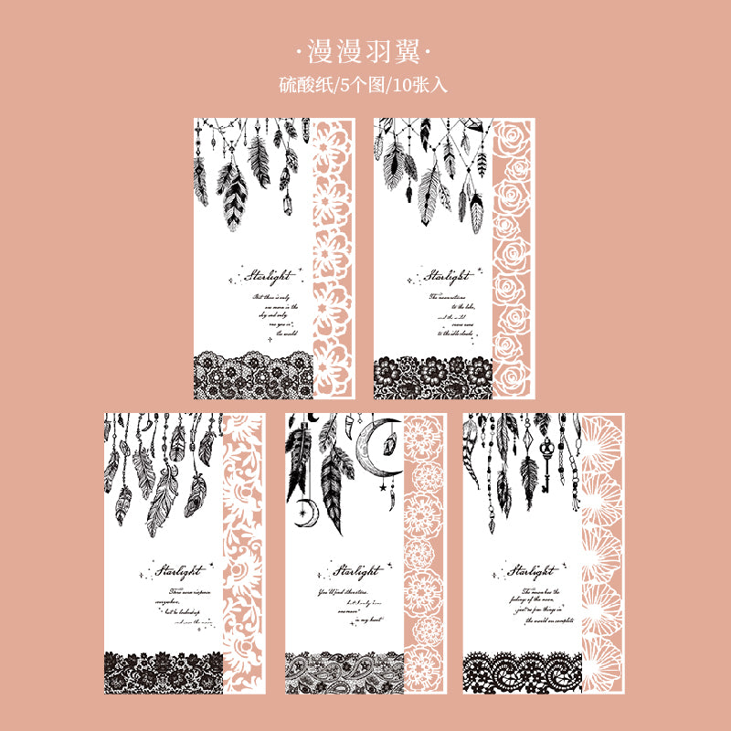 #02092 Lace and Flower Series Material Paper