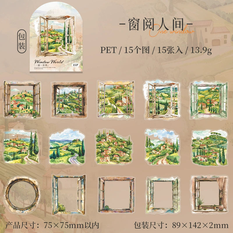 #02819 Scenery of the Window Series Sticker