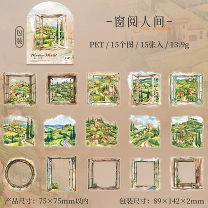#02819 Scenery of the Window Series Sticker