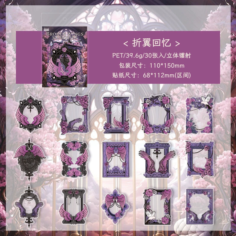 #02726 Vintage Flower Frame Series Sticker