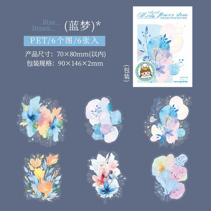 #02793 Mist Washi Flower Series Sticker