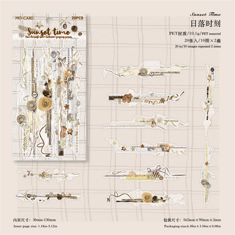 #02414 Flower Strips Series Sticker