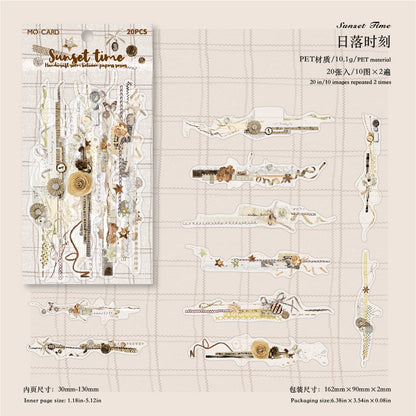 #02414 Flower Strips Series Sticker