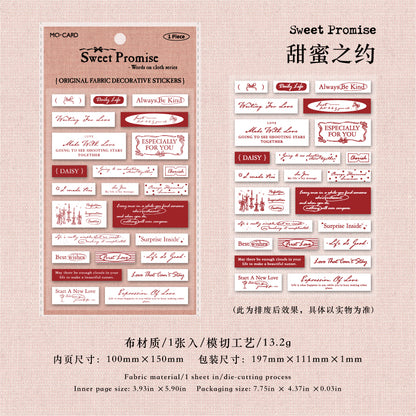 #02419 Word on cloth Series Sticker