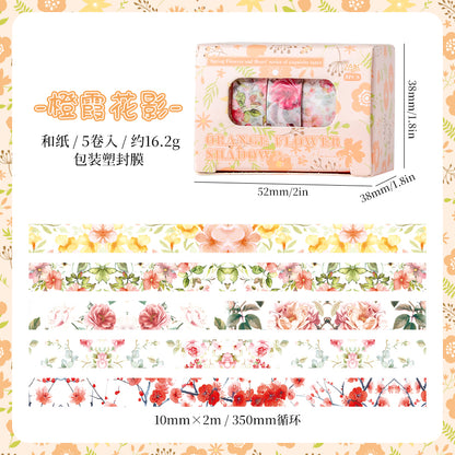 #03015 Spring Flower Series Tape 5 Rolls