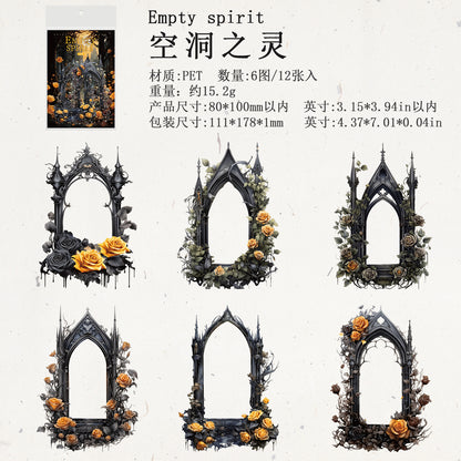 #02537 Gothic Window Frame Series Sticker