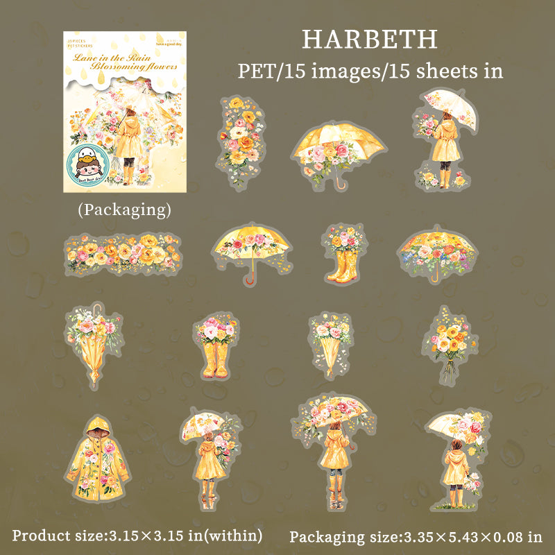 #02357 Flower In the Rain Series Sticker