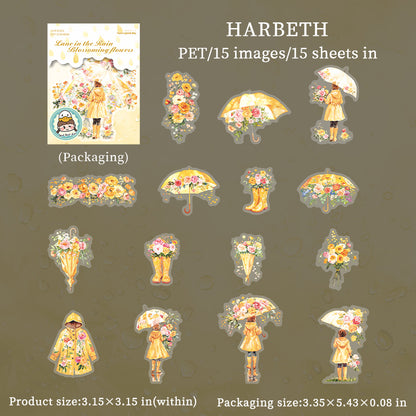 #02357 Flower In the Rain Series Sticker