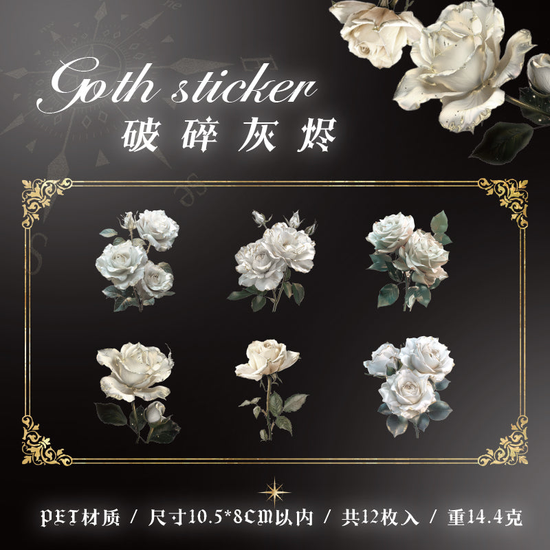 #02119 Gothic Romance Flower Series Sticker