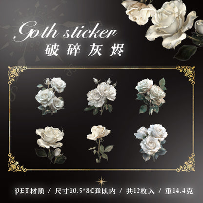 #02119 Gothic Romance Flower Series Sticker