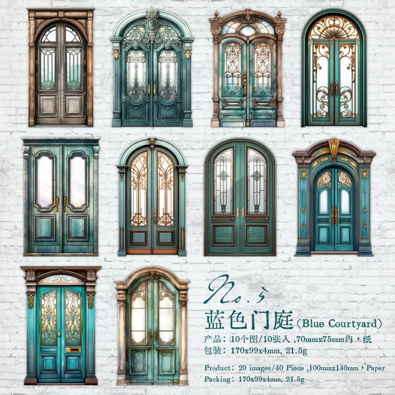 #02440 Vintage Wooden Door Series Sticker