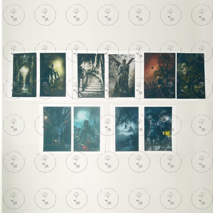 #02050 Dark Ghotic Style Material Paper (5 pcs)