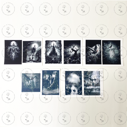 #02050 Dark Ghotic Style Material Paper (5 pcs)