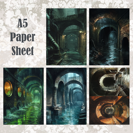 #5A51 POI Print A5 Cardstock Paper Set 8 Pcs