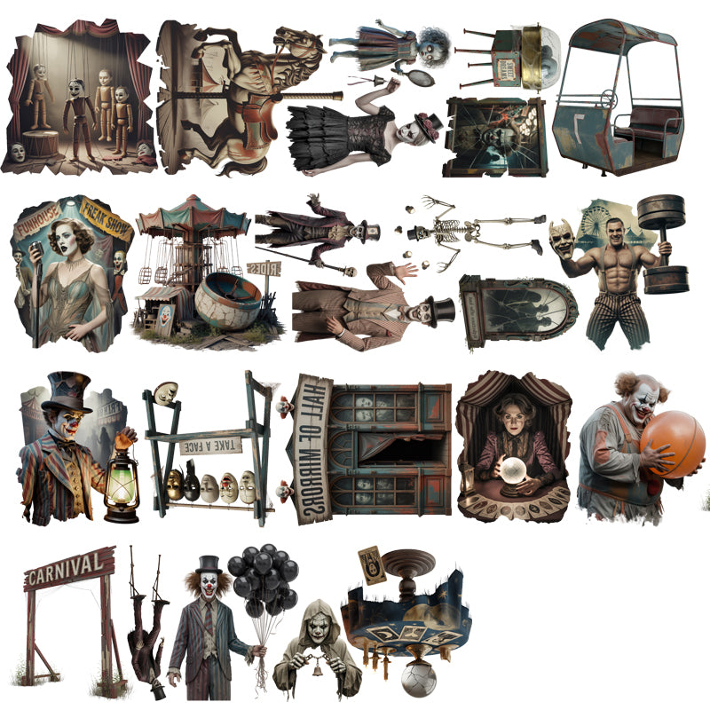 #03160 Customized PET Tape Gothic Circus