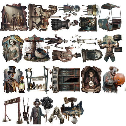 #03160 Customized PET Tape Gothic Circus