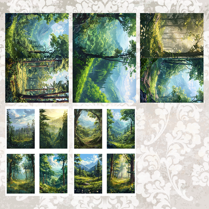 #5A52 POI Print A5 Cardstock Paper Set 10 Pcs