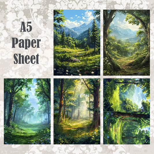 #5A52 POI Print A5 Cardstock Paper Set 10 Pcs