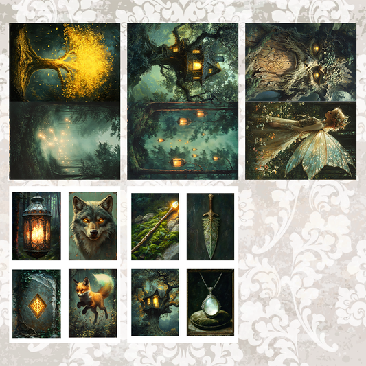 #5A53 POI Print A5 Cardstock Paper Set 10 Pcs