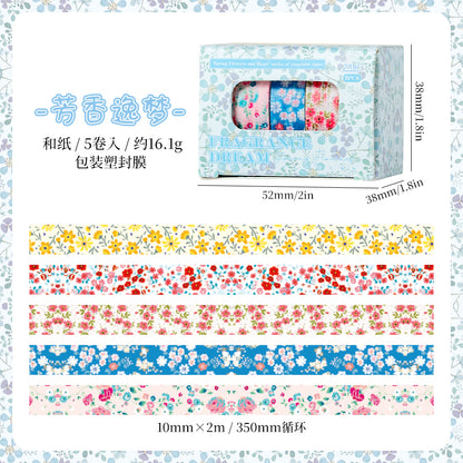 #03015 Spring Flower Series Tape 5 Rolls