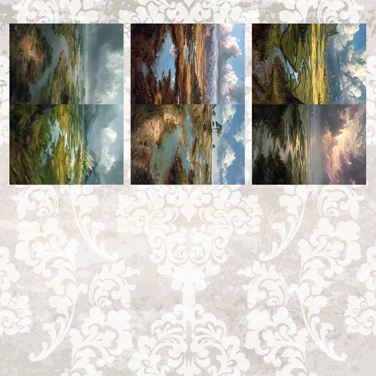 #5A56 POI Print A5 Cardstock Paper Set 8 Pcs