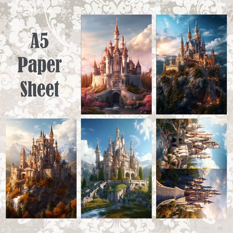 #5A57 POI Print A5 Cardstock Paper Set 10 Pcs