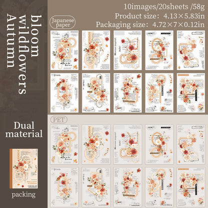 #02310 Girl in Flower Series Sticker Material Paper
