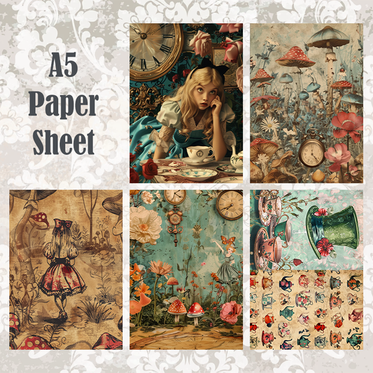 #5A59 POI Print A5 Cardstock Paper Set 10 Pcs