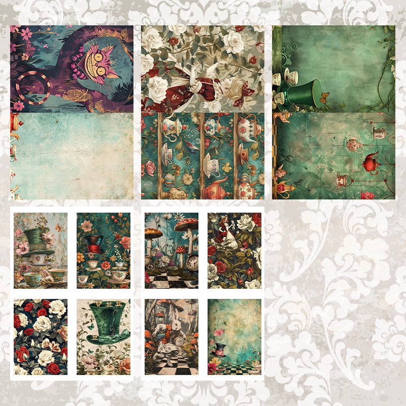 #5A59 POI Print A5 Cardstock Paper Set 10 Pcs