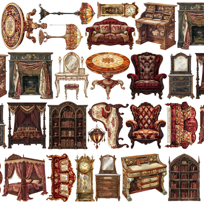 #03276 Customized PET Tape Vintage Furniture