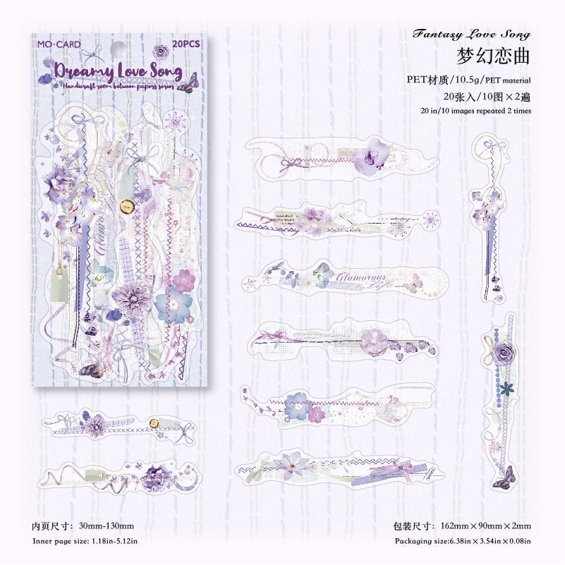 #02414 Flower Strips Series Sticker