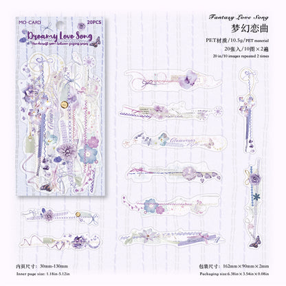 #02414 Flower Strips Series Sticker