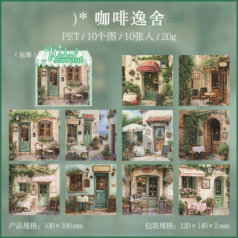 #02239 Vintage Clothes Store Series Sticker