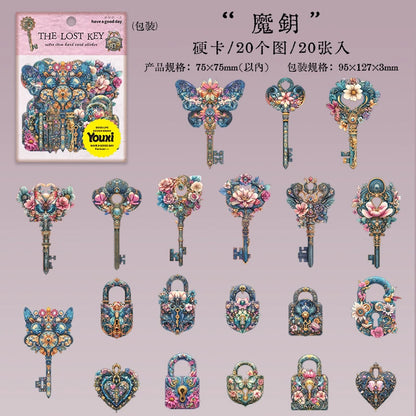 #02835 Vintage Key and Lock Series Sticker
