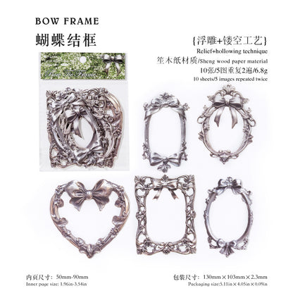 #02127  Retro Silver Frame Series Sticker