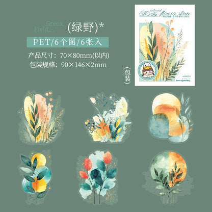 #02793 Mist Washi Flower Series Sticker