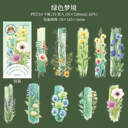 #02721 Flower Strip Series Sticker
